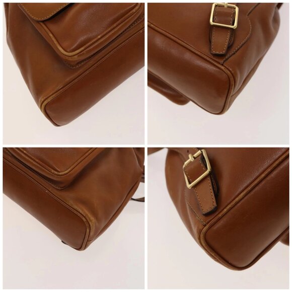 GUCCI Bamboo Backpack Leather Brown Gold - Picture 16 of 16